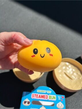 4/$100 Steamed Bun Squishy Toy - Yellow